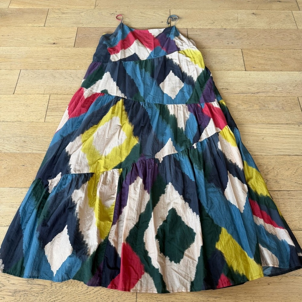 Anthropologie Velvet by Graham & Spencer Maxi Dress XL Multicolor Tiered (1777)